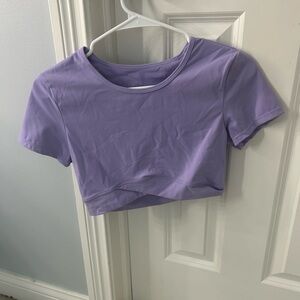 Small purple halara crop top